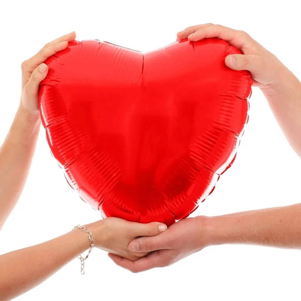 Red Heart Foil Balloon