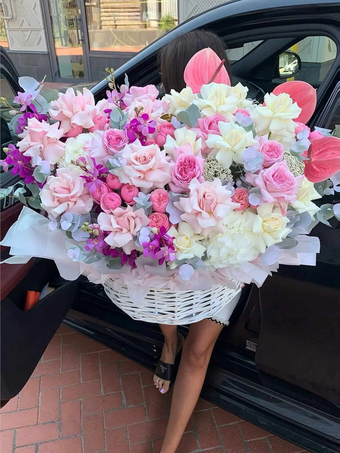 Pastel Giant Flower Basket