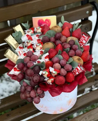 Strawberries, Grapes and Chocolate Box