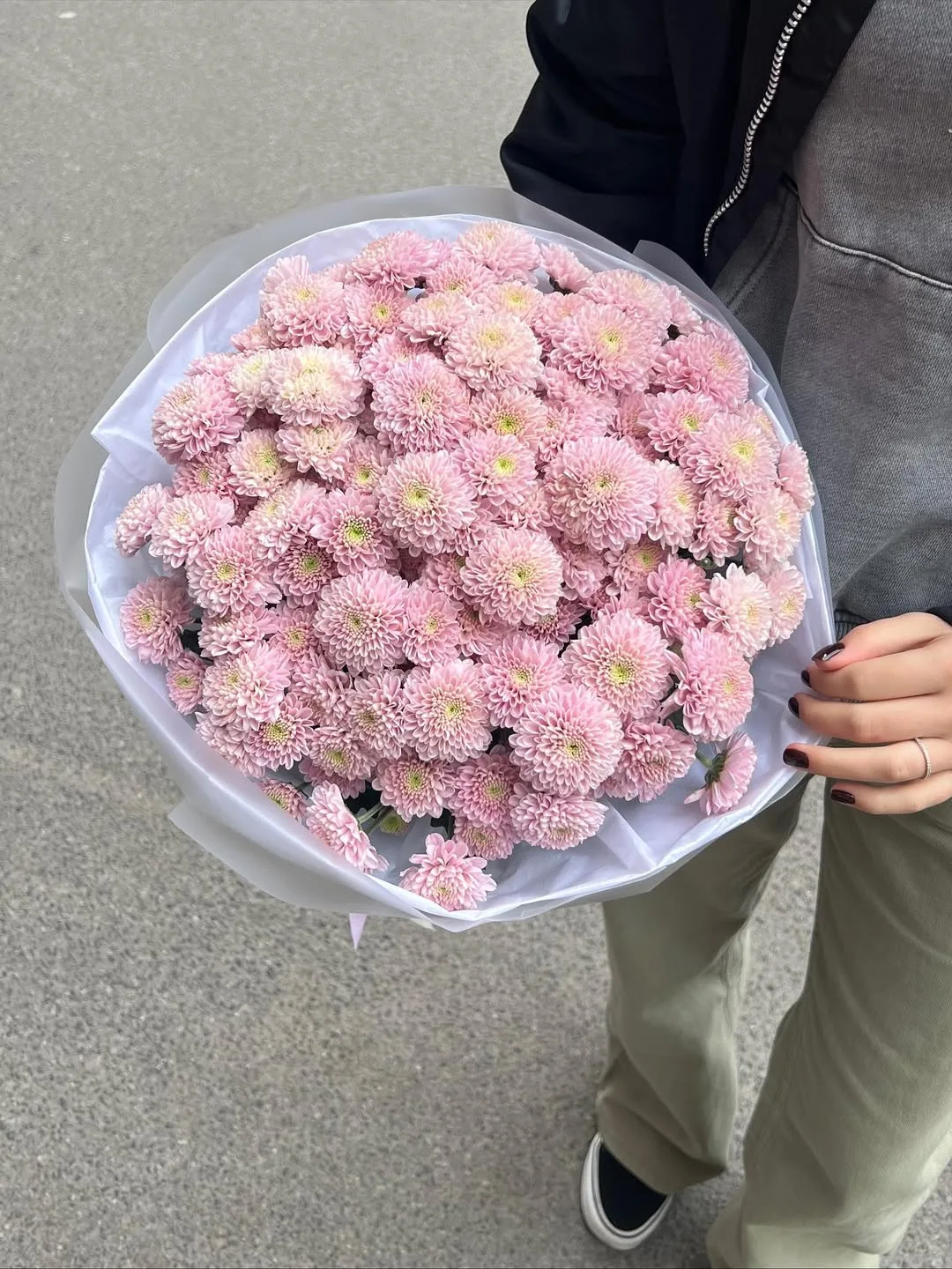 Pembe Krizantem Buketi